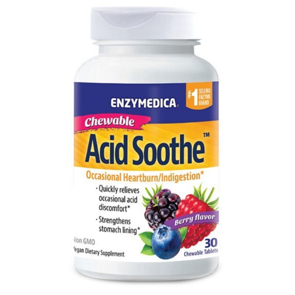 Enzymedica Acid Soothe 30 Chewables