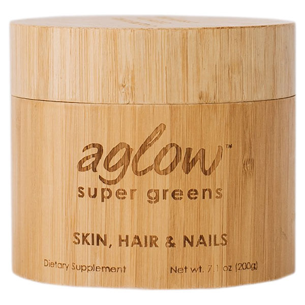 Aglow Super Greens Skin, Hair &amp; Nails 200g Jar
