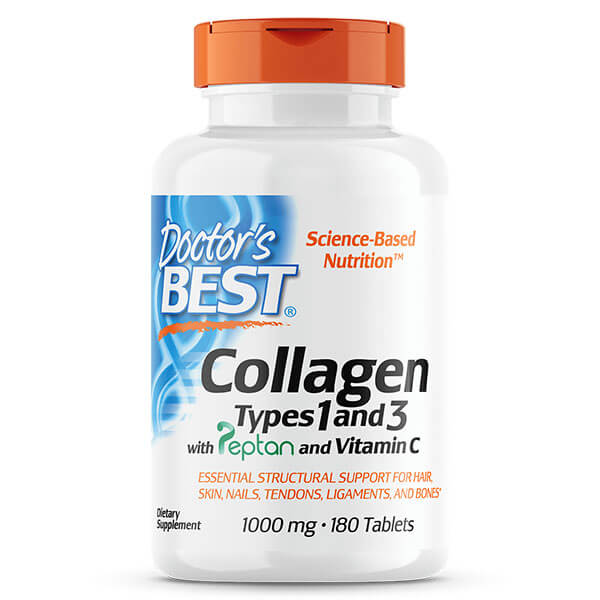 Doctor&#39;s Best Collagen Types 1 &amp; 3 1000mg 180 Tablets