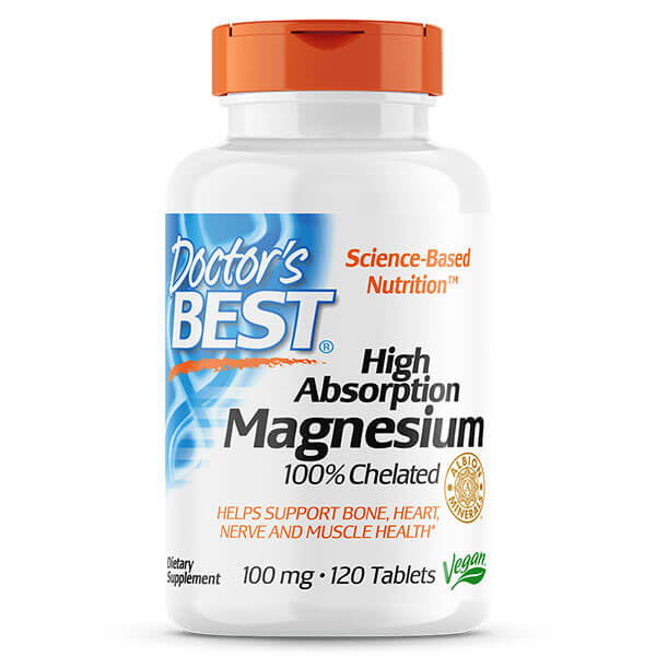 Doctor&#39;s Best High Absorption Magnesium 100mg 120 Tablets