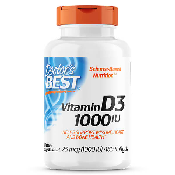Doctor&#39;s Best Vitamin D3 1000IU 180 Softgels (October 2024 Expiry)