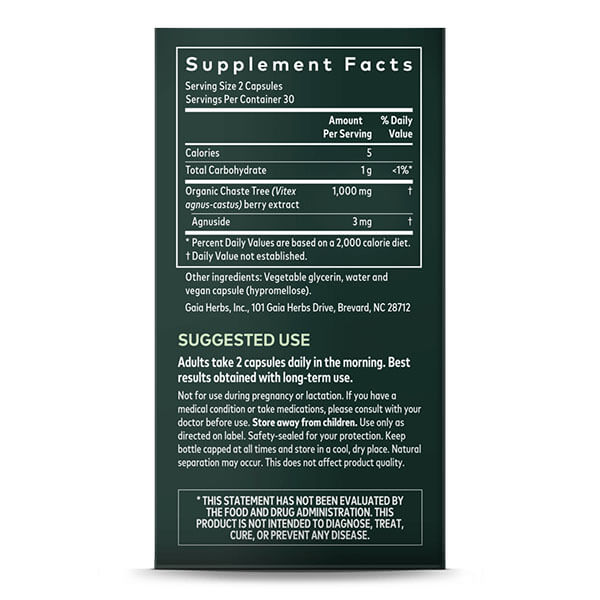 Gaia Herbs Vitex Berry 60 Caps