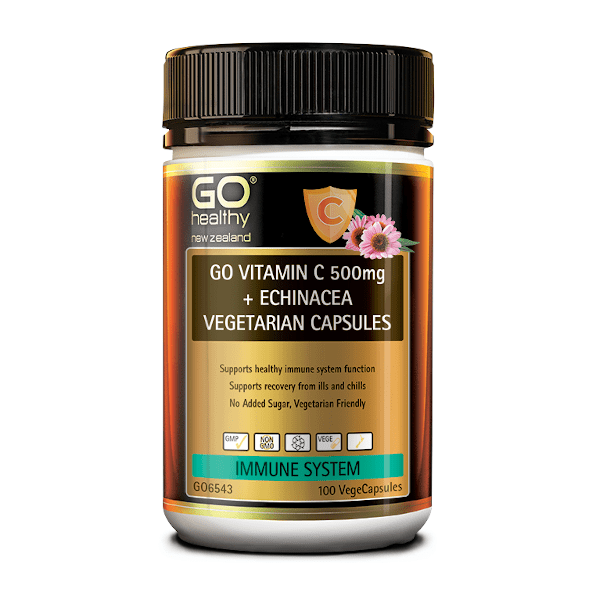 Go Healthy Go Vitamin C 500mg + Echinacea 100 Caps