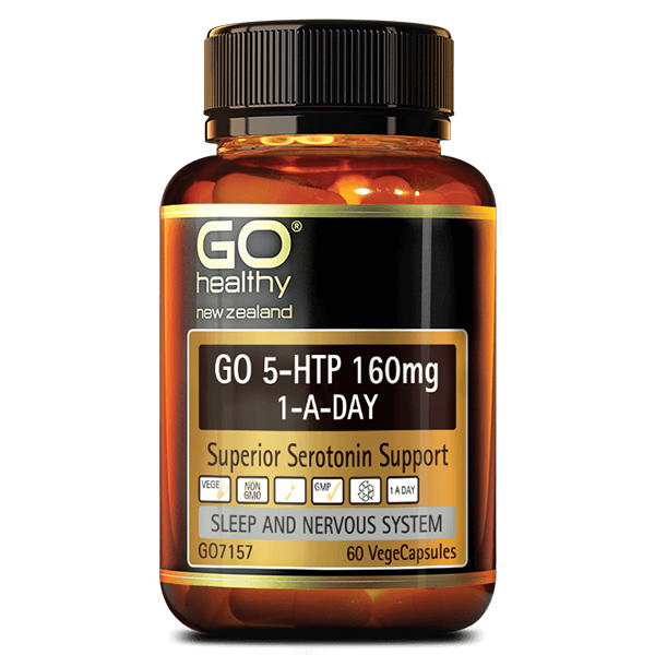 Go Healthy Go 5-HTP 160mg 1-A-Day 30 Veggie Caps - Supplements.co.nz
