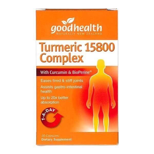 Good Health - Good Health Turmeric 15800 Complex 30 Capsules - Supplements.co.nz