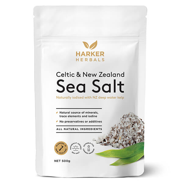 Harker Herbals Celtic &amp; NZ Sea Salt with Kelp 500g