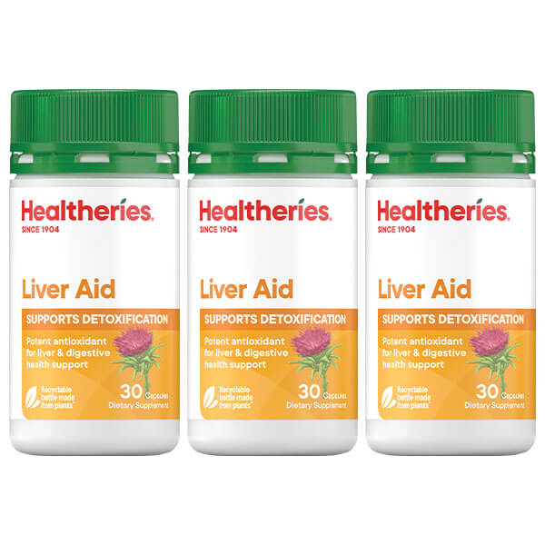 Healtheries Liver Aid 30 Capsules x3 (3x Bottles)