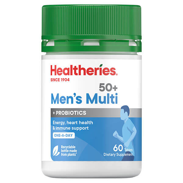 Healtheries 50+ Men&#39;s One-A-Day with Probiotics 60 Tablets