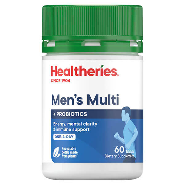 Healtheries Men&#39;s Multi One-a-Day with Probiotics 60 Tablets