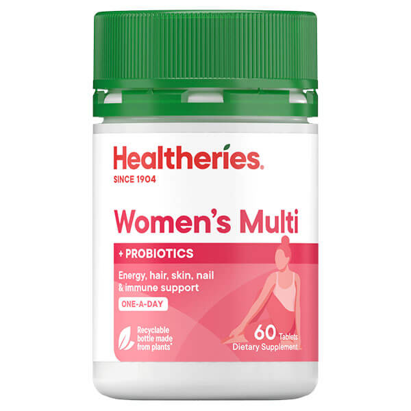 Healtheries Women&#39;s Multi One-A-Day with Probiotics 60 Tabs