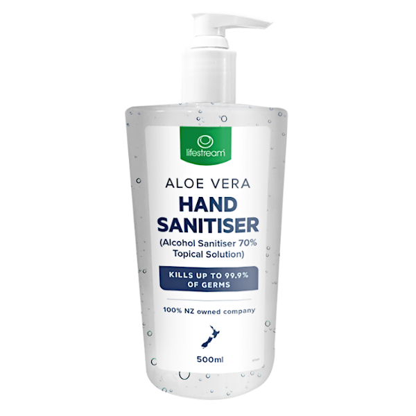 Lifestream Hand Sanitiser with Aloe Vera Gel 500ml