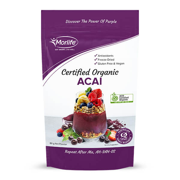 Morlife Certified Organic Acai Powder 80g