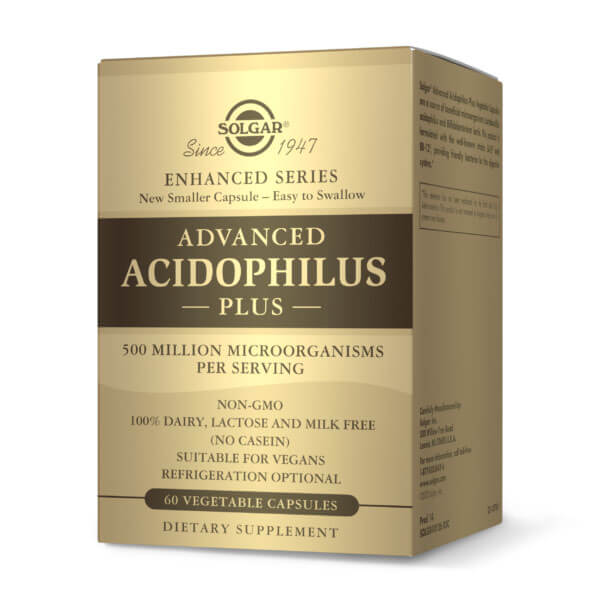 Solgar Advanced Acidophilus Plus 60 Vegetable Capsules