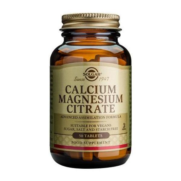 Solgar Calcium Magnesium Citrate 50 Tablets + Free Pill Box Physical Product