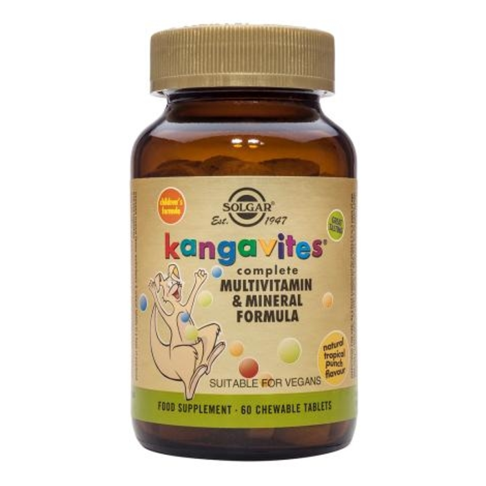 Solgar Kangavites Multivitamin & Mineral 60 Chewable Tabs (Tropical Punch)-Physical Product-Solgar-Supplements.co.nz
